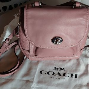 Coach Faye F30525 Dusty Rose Leather Convertible Crossbody / Satchel / Backpack